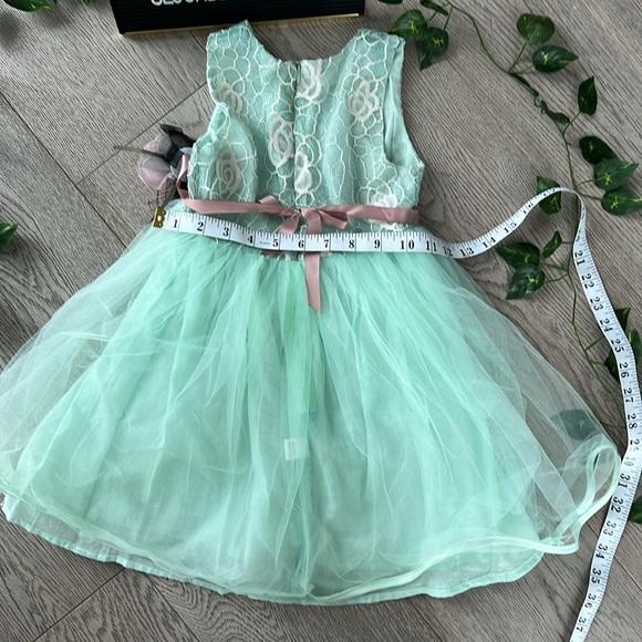 Mint green tulle dress for toddler - Picture 7 of 7